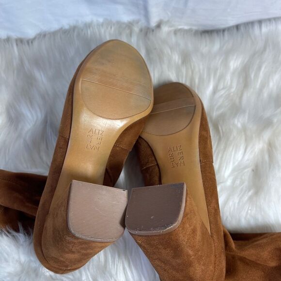 Naturalizer Rebecca Rust Vegan Suede Sock Booties Sz 11 - Picture 5 of 6